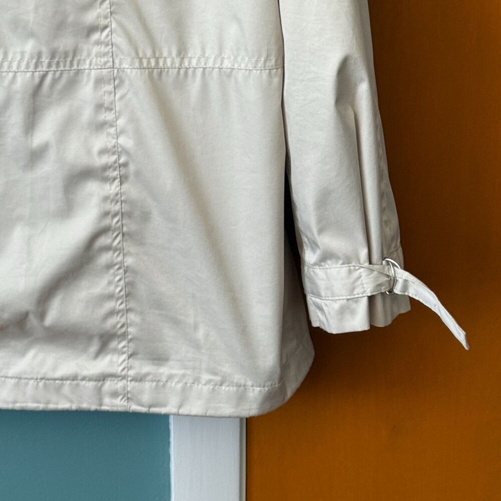 Neyelle Women’s Windbreaker Jacket L Champagne Beige Zipper Snap Front - Picture 9 of 16